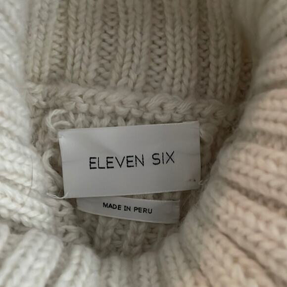 Eleven Six Sleeveless Cable Knit Turtleneck Sweater Sleeveless Retails $328 - Picture 6 of 7